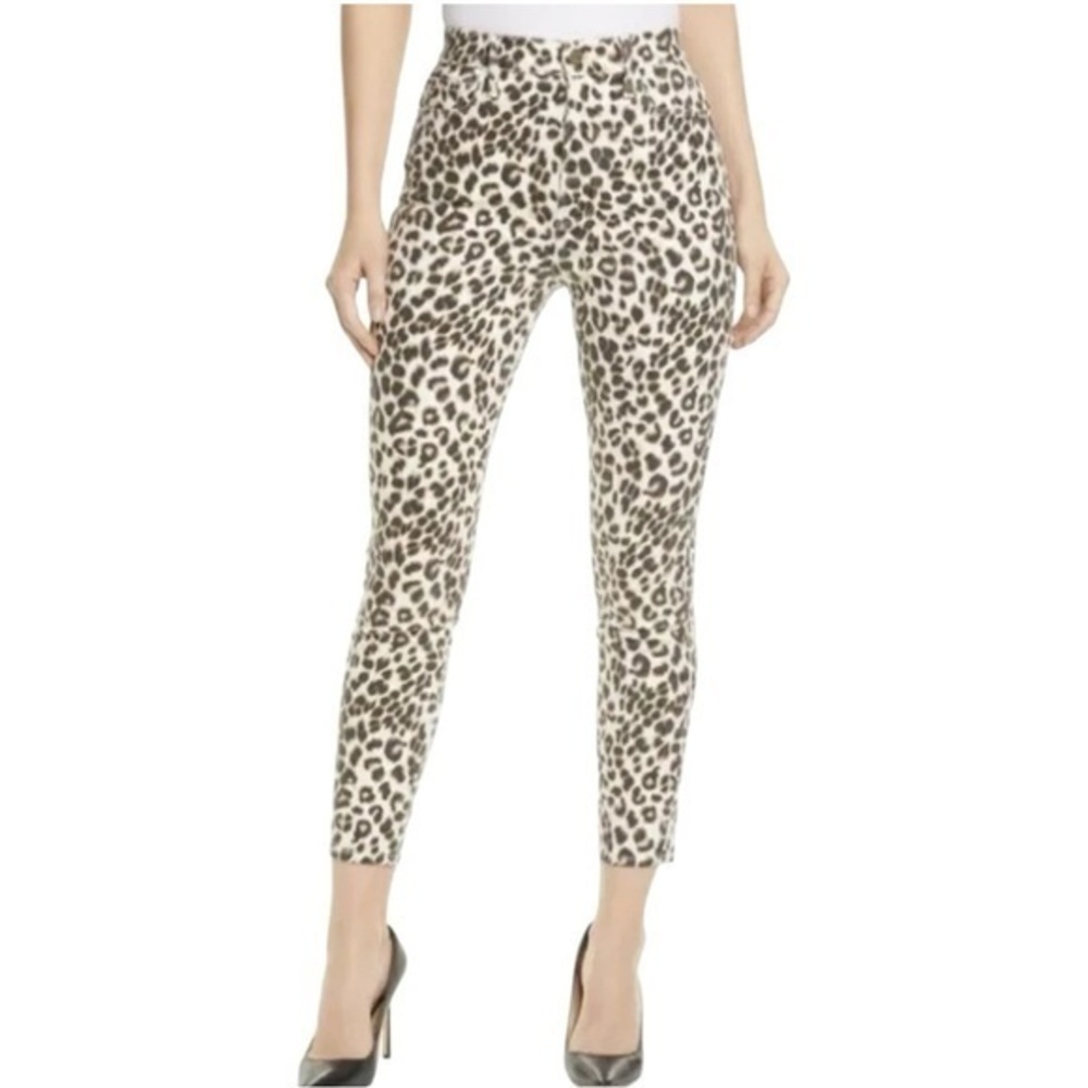 Frame Denim Ali High Rise Cigarette Skinny Jean size 30 in Leopard Print